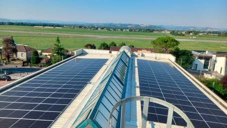 L’impianto fotovoltaico all’ex Enav