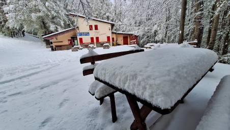 Il rifugio La Capanna a Campigna (foto Meteo Pedemontana Forlivese)