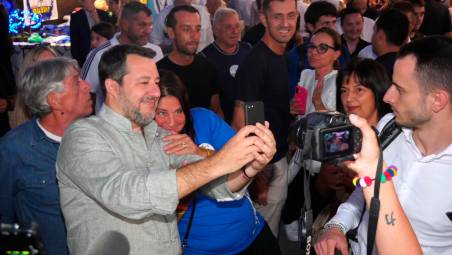 Il Ministro Matteo Salvini alla recente festa della Lega a Cervia (Fiorentini)