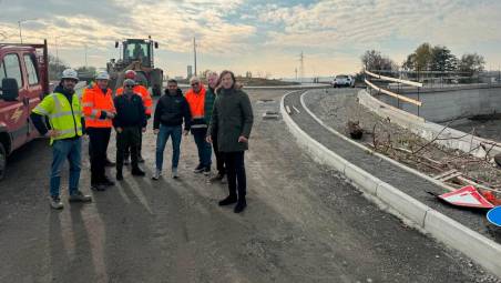 Il sindaco Ugolini e l’assessore Imola sul cantiere