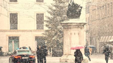 Rimini sotto la neve, la spiaggia è un parco giochi FOTOGALLERY Migliorini