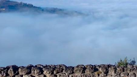 Bertinoro, dalla nebbia al sole nel giro di pochi metri VIDEO