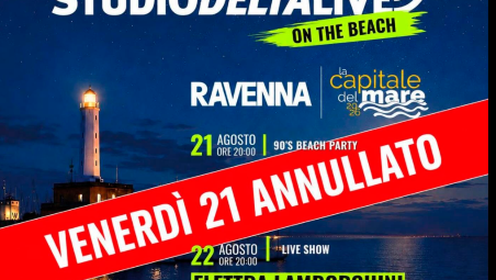 Maltempo a Ravenna, salta la serata di venerdì 21 agosto di Studio Delta Live on the Beach