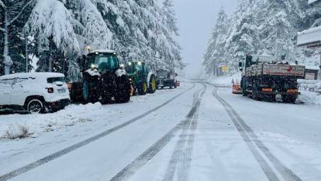 Il passo del Muraglione ieri (Foto Emilia-Romagna meteo)