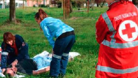 Una precedente esercitazione della Croce Rossa