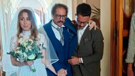 Igor Protti tra i figli Noemi e Nicholas Flavio