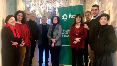 I curatori e alcuni sostenitori della manifestazione