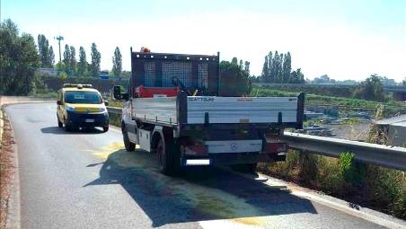 Si è verificata una consistente perdita di gasolio