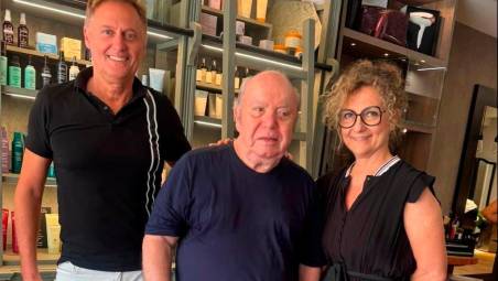 Lino Banfi all’interno del salone riccionese