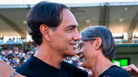 Alessandro Nesta, tecnico dell’Avellino, e Filippo Inzaghi, allenatore del Palermo (foto usavellino1912.com)