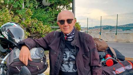 Piero Pieri durante il viaggio in Ucraina nell’estate del 2023