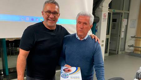 Il tecnico Alessandro Miramari insieme ad Antonelli dell’Aiac