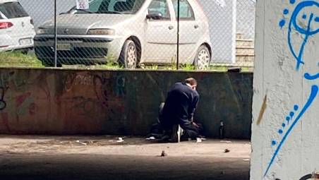 La scena immortalata da un cesenate poco prima dell’ora di pranzo