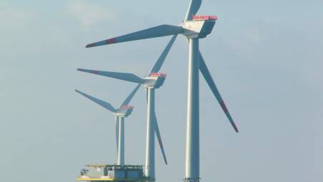 La simulazione di un parco eolico in mare