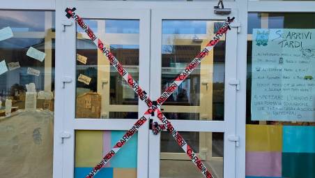 La scuola dell’infanzia danneggiata