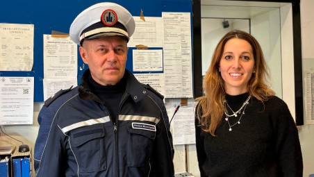 L’assessora Gabellini e il comandante Gasparotto