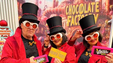 Il look ispirato a “Willy Wonka e la fabbrica di cioccolato”