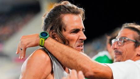 L’abbraccio tra Tamberi e Ciotti dopo il trionfo europeo foto grana/fidal