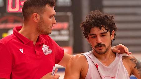 Coach Andrea Auletta e il capitano Gabriel Dron