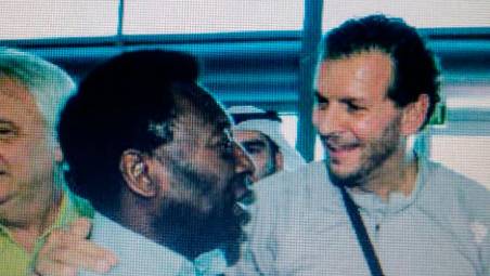 Roberto Landi con il grande Pelè