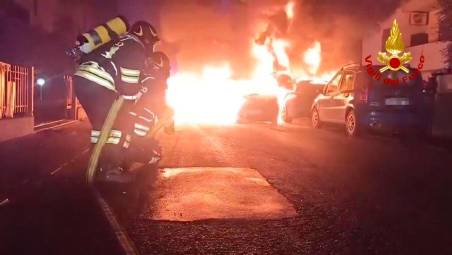 Forlimpopoli, quattro auto a fuoco nella notte