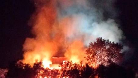 Il terribile incendio dello scorso agosto a Domagnano