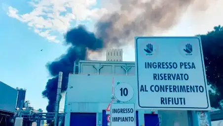 L’incendio di domenica al termovalorizzatore di Raibano (Migliorini)