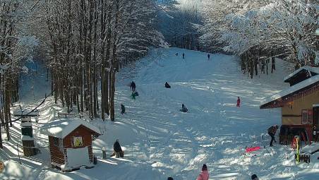 Appassionati della neve al rifugio La Capanna (Immagini tratte dalla Webcam Campigna)