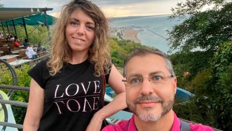 Emy Caccavale e il compagno Giuseppe