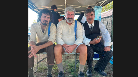 Al centro Dario Hubner, a destra Francesco Pannofino