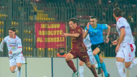 L’attaccante giallorosso Manuel Fischnaller (foto MASSIMO FIORENTINI)