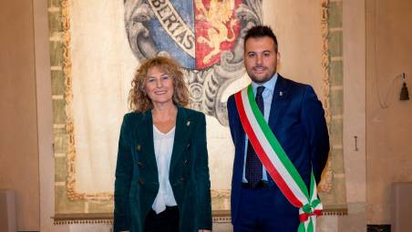 L’assessora Gianna Gambetti con il sindaco Marco Panieri