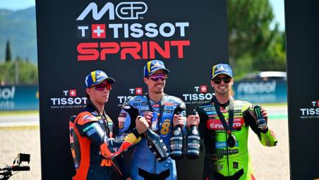 Pedro Acosta, Alex Marquez e Fabio Di Giannantonio