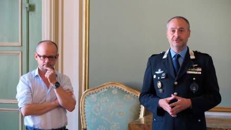 L’assessore Ferrini col comandante della Polizia locale Piselli