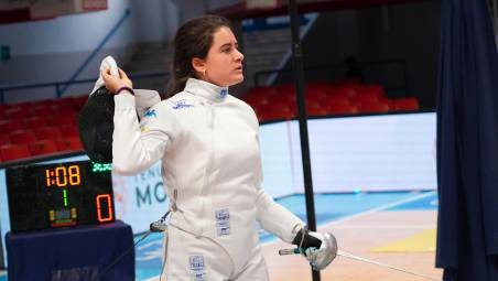 La diciottenne spadista cesenate Mariachiara Testa, portacolori del Circolo Schermistico Forlivese