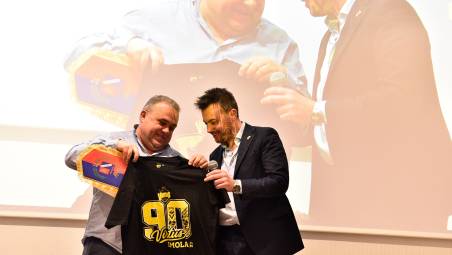 Il presidente Stefano Loreti assieme al sindaco di Imola, Marco Panieri