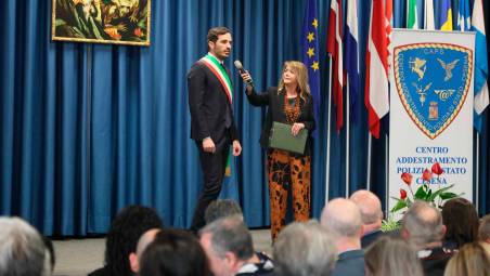 Enzo Lattuca oggi alla Festa della Polizia (Zanotti)