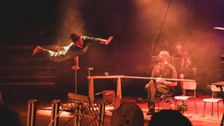 Un momento dello spettacolo «Eccezione»