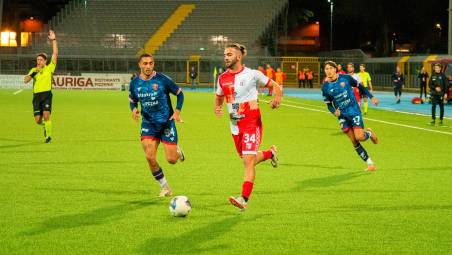 L’attaccante biancorosso Leonardo Ubaldi (foto Tommaso Morosetti)