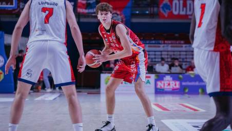 Il giovane biancorosso Matteo Lenci protagonista al debutto in maglia Dole al Pala Moncada di Agrigento
