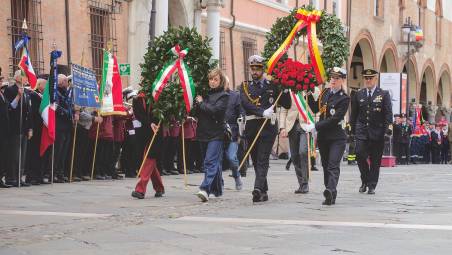 Una cerimonia per il 25 aprile dello scorso anno con l’Anpi a Ravenna (Fiorentini)