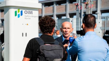 Stefano Pollarini, 64 anni, intervistato durante l’inaugurazione dell’impianto di Falconara