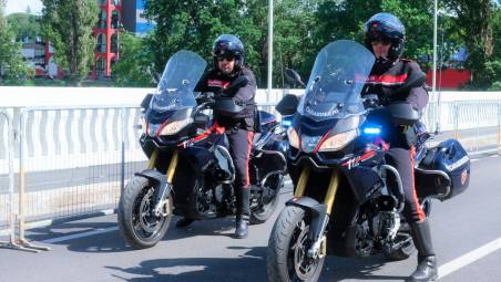 I carabinieri sul ponte di viale Dante