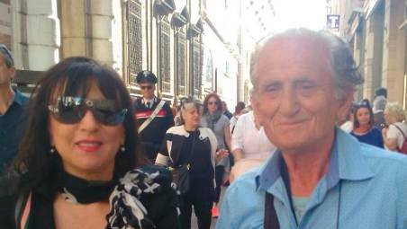 Rita insieme al padre Sanzio Montori, morto cinque mesi dopo l’aggressione