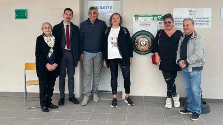 L’inaugurazione del defibrillatore