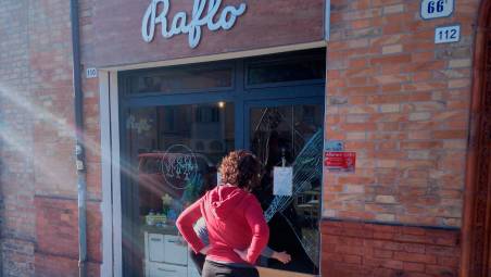 La vetrata rotta (Fotoservizio Massimo Fiorentini)