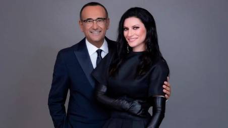 Carlo Conti e Laura Pausini (instagram @laurapausini)