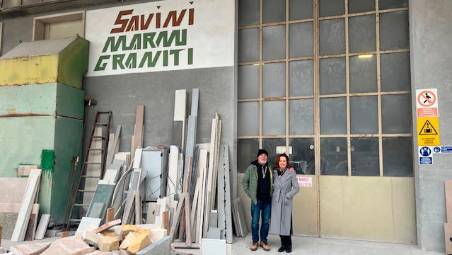 Michela Savini con il marito Luciano