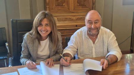 La direttrice generale dell’Ausl di Imola, Agostina Aimola con il fiduciario aziendale Fimmg Nicola Muriglio