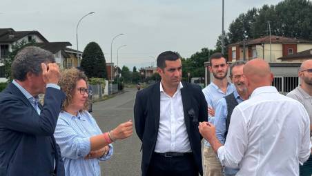 Il presidente della Regione Michele De Pascale oggi a Roveleto, nel piacentino